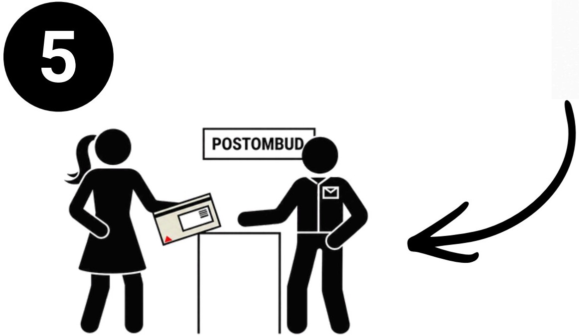 Lämna in på posten